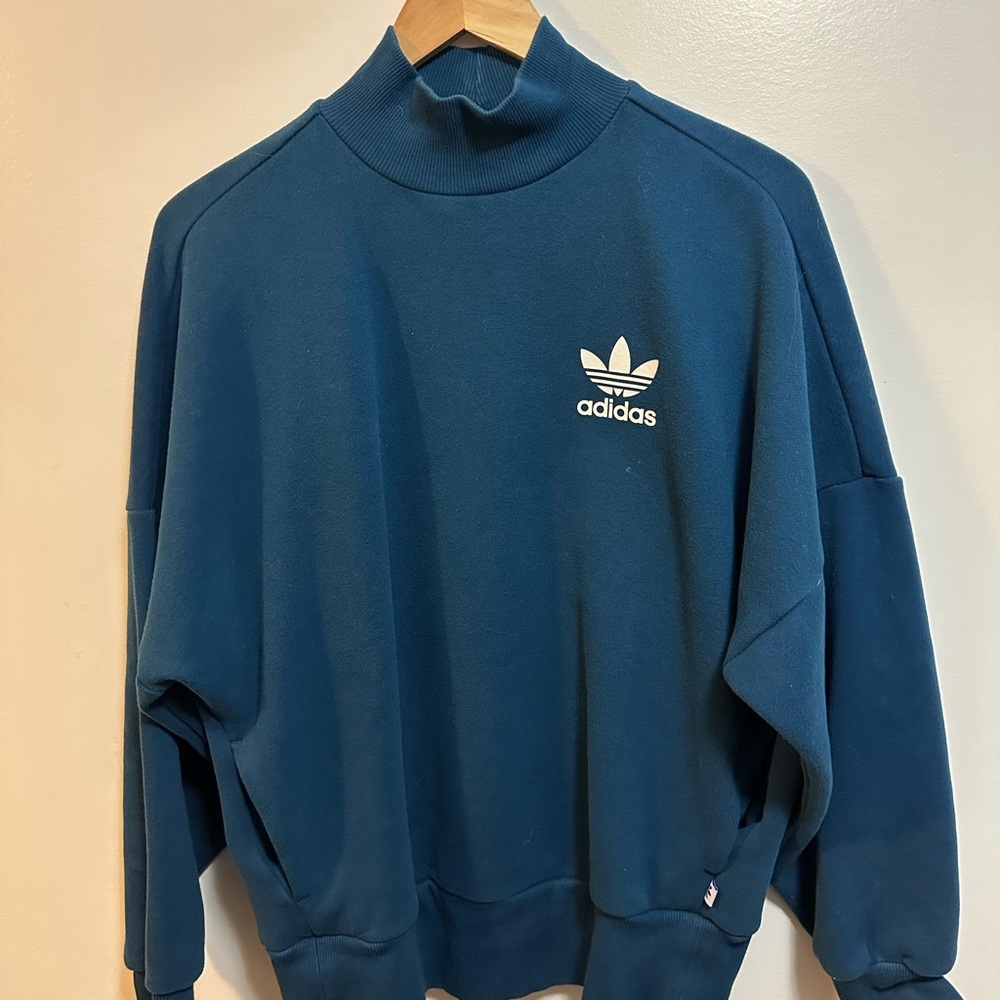 Adidas Originals Crew Neck Sweater in Deep Blue